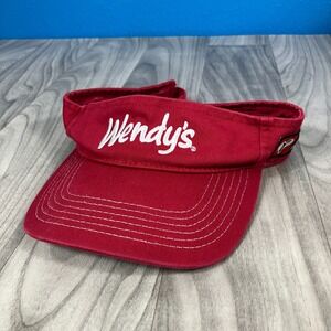 Wendy's‎ Golf Visor Cap One Size Red Dave Thomas Foundation Strapback